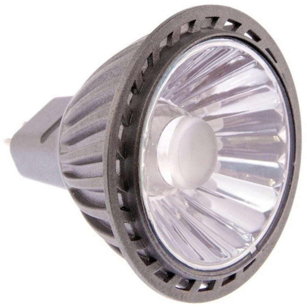 Светодиодная Лампа KD-P с алюмин. радиатором 12В, GU5.3, MR16, 2700K, 360Лм, 36 градусов, CRI ≥80