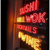 Sushi, grill, wok, cocktails and wine